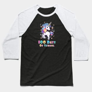 Unicorn 100 days of school design Baseball T-Shirt